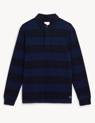 Sycamore Pure Cotton Striped Rugby Shirt