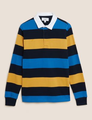 Pure Cotton Striped Rugby Shirt