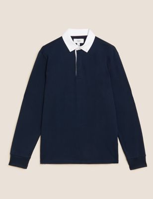 Pure Cotton Long Sleeve Rugby Shirt