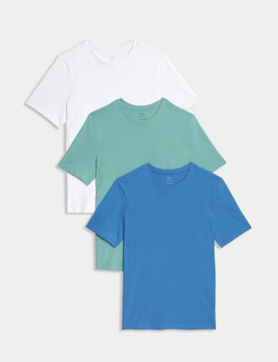 Ted Baker Mens 3-Pack Breathable Cotton Stretch Crew Neck T-Shirt
