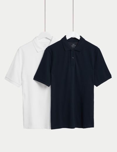 Marks and spencer white polo shirt hot sale