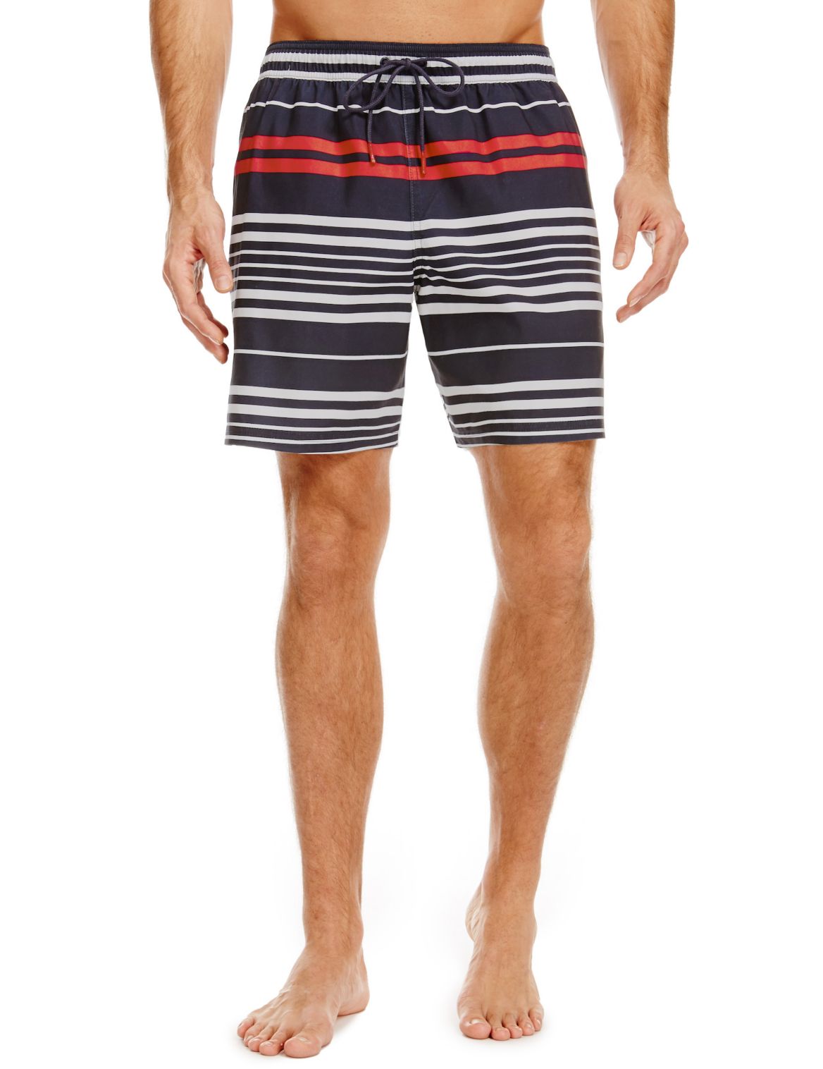 Quick Dry Engineered Striped Swim Shorts Navy Mix – Taboo