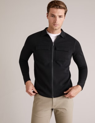 marks and spencer mens zip cardigans
