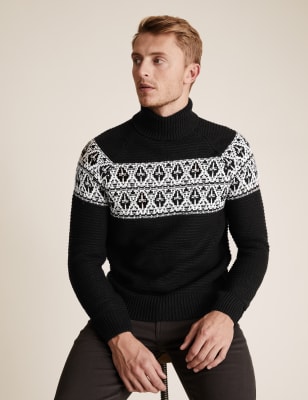 marks and spencer mens roll neck