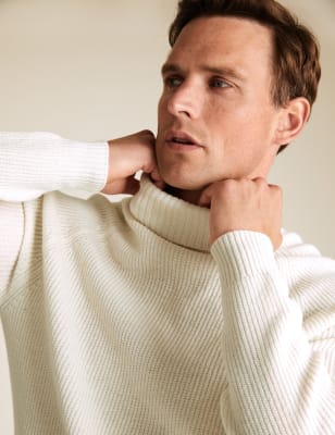 m&s mens roll neck jumpers