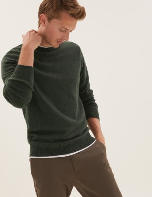 m&s mens crew neck jumpers