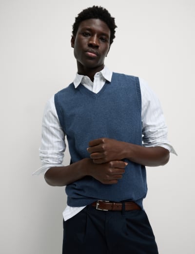 Marks and spencer mens sleeveless pullovers best sale