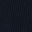 Cotton Blend Ribbed Shawl Collar Cardigan - navy
