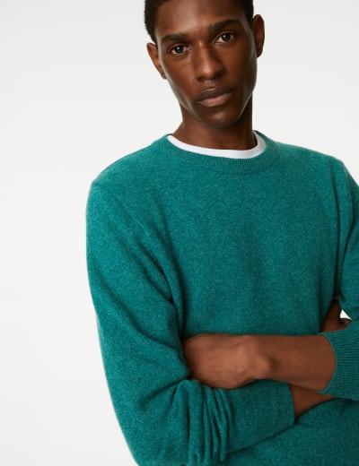 Crew neck lambswool jumper on sale