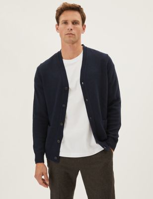Pure Extra Fine Lambswool V-Neck Cardigan