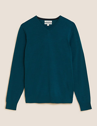 M&S Pure Cotton Round Neck Jumper Sweater Size 3XL Chest 50" 52" BNWT Long Len 