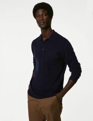 Pure Cashmere Knitted Polo Shirt