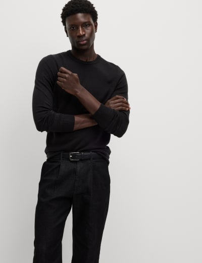 Mens cotton v neck jumper discount
