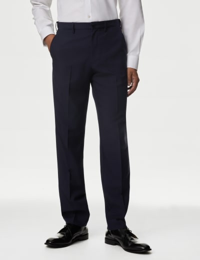 Crease Resistant Flat Front Trousers