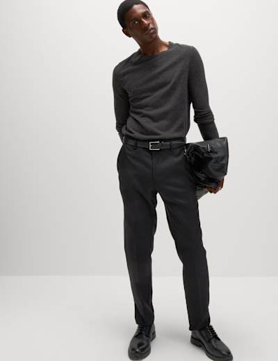 mens black trousers