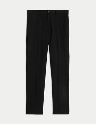Slim Fit Flat Front Stretch Trousers