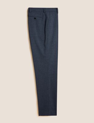 Regular Fit Texture Stretch Trousers