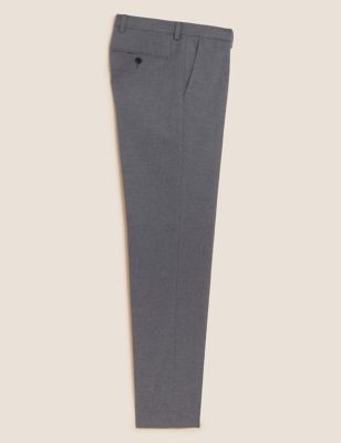 Tailored Fit Flannel Stretch Trousers