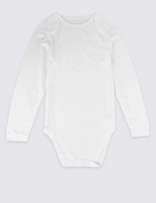 Flat Seams Pure Cotton Long Sleeve Bodysuit (3-16 Years)
