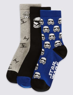 

Носки с принтами Star Wars™ и технологией Freshfeet™ для мальчика 1-7 лет (3 пары)