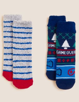 2pk Gaming & Striped Socks