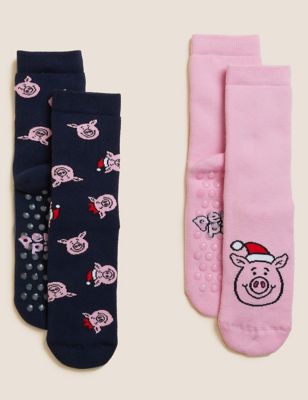 2pk Cotton Rich Percy Pig™ Socks