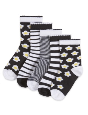 

Хлопковые носки Freshfeet™ с монохромным дизайном для девочки 1-7 лет (5 пар)