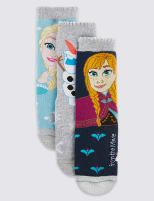 

Хлопковые носки с диснеевским дизайном Frozen для девочки 1-7 лет (3 пары)
