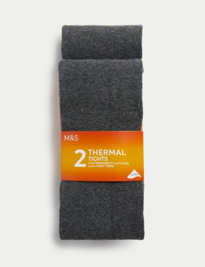 M&S Girls Heatgen™ Thermal Cloud Print Leggings (2-14 Yrs) - 7-8 Y
