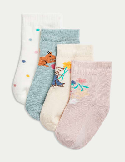 Grip Socks for Infants Toddlers Babies Kids Boys Girls 4pk 