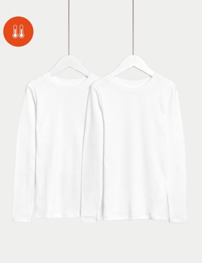 2pk Heatgen™ Thermal Short Sleeve Vests (2-14 Yrs), M&S Collection
