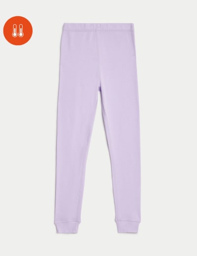 M&S Girls Heatgen™ Thermal Cloud Print Leggings (2-14 Yrs) - 7-8 Y - Lilac  Mix, Lilac Mix, £10.00