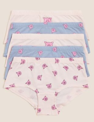 5pk Cotton with Stretch Percy Pig™ Shorts (6-16 Yrs)
