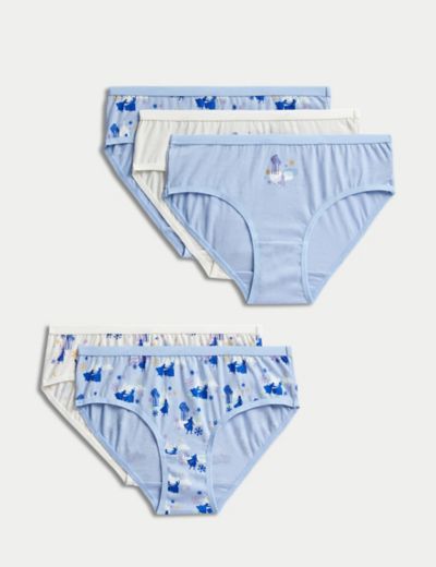  6 Pack Ladies Thongs Cotton Underwear Lingerie Soft Panties  For Women Teens Set2 Medium