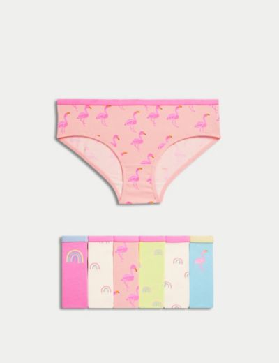 7pk Cotton Rich Fruit Print Knickers (2-12 Yrs) | M&S Collection | M&S