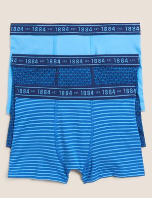 3pk Cotton with Stretch Trunks (6-16 Yrs)
