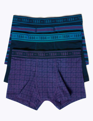 Комплект хлопковых трусов с принтом Геометрик и добавлением лайкры (3 шт)