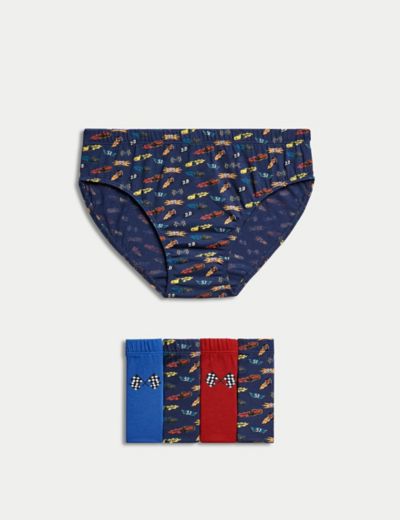 5pk Pure Cotton Marvel™ Briefs (2-10 Yrs), M&S Collection