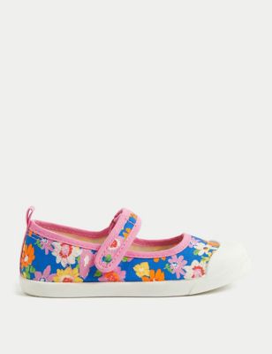 Kids’ Riptape Floral Mary Jane Shoes (4 Small - 13 Small)
