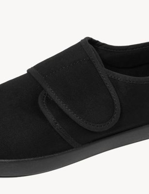 scbonline Girls Black School PE Velcro Pumps Plimsoles Shoes Shoes Size 8-4 