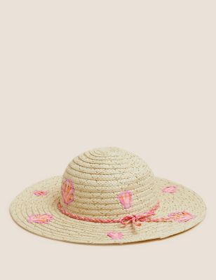 Kids' Shell Straw Sun Hat (1-13 Yrs)