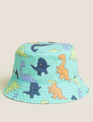 Kids' Pure Cotton Dinosaur Sun Hat (0 - 12 Mths)