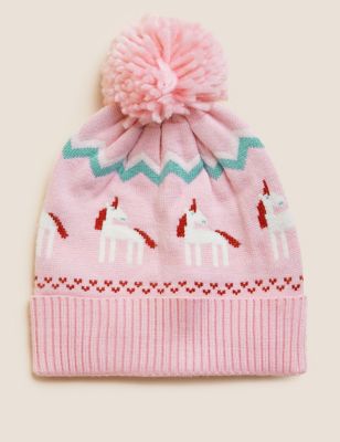 Kids' Unicorn Knitted Hat (1-13 Yrs)