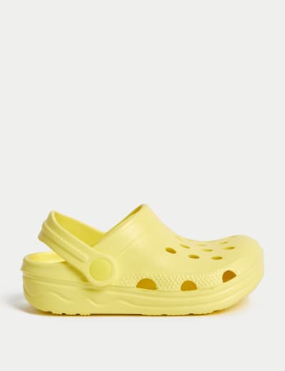 Yellow fur outlet lined crocs