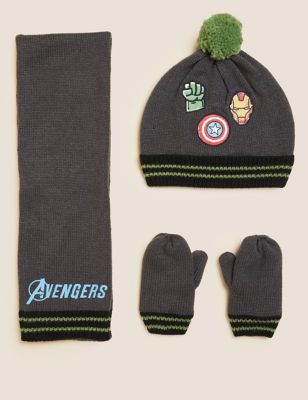 Kids' Marvel™ Hat, Scarf and Mitten Set (1-13 Yrs)