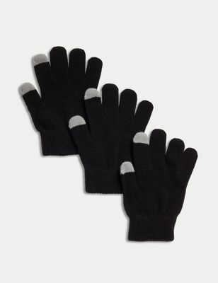 Scarabeo Mittens Black S Boy DressInn Boys Accessories Gloves 
