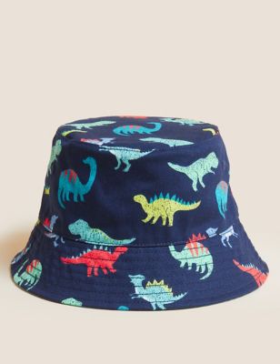 Kids' Pure Cotton Dinosaur Sun Hat (12 Mths - 13 Yrs)
