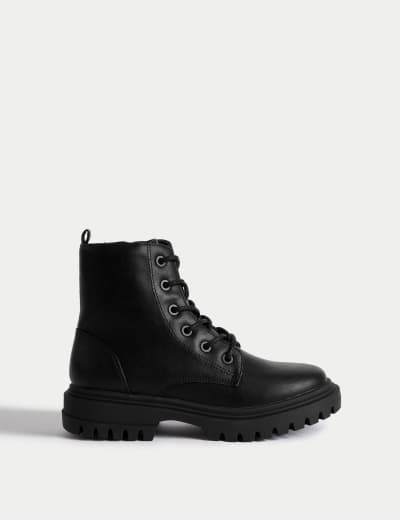 Leather Lace Up Ankle Boots M S Collection M S