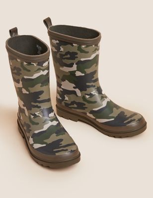 Kids' Camouflage Wellies (1 Large - 7 Large)