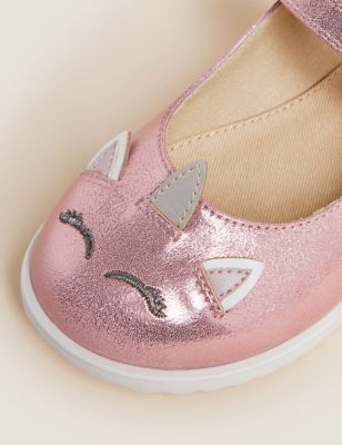 4 3 5  Kids/Adults M&S Girls Tan T Bar Shoes RRP £18- £20  UK13